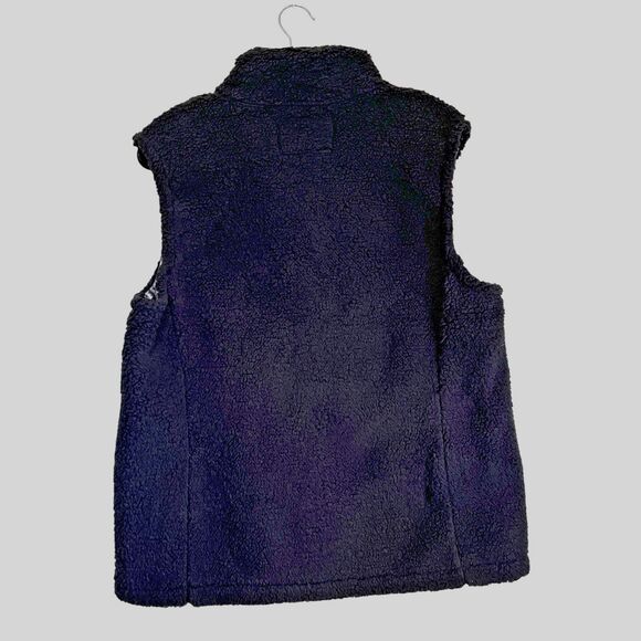 Sage Collective Womens Sz Large Sherpa Fleece Vest With Plaid Lining Zip NEW - Picture 3 of 7